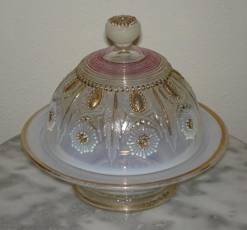 Northwood Encore or Jewel & Flower Covered Butter Dish