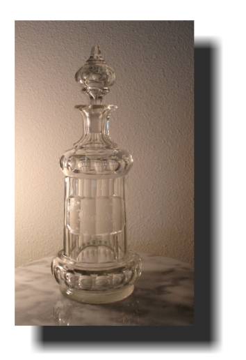 Brilliant Cut and Engraved Brandy Decanter